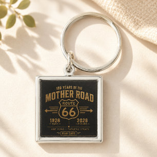 Route 66 Centennial Black Gold Legacy Key Ring