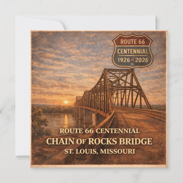Route 66 Centennial Bridge Collector Greeting (Front)