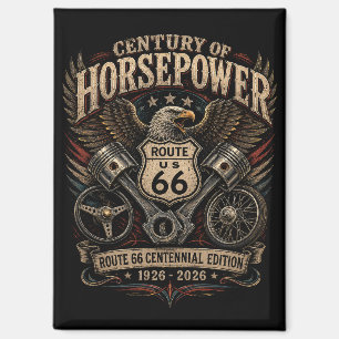 Route 66 Centennial Eagle Garage Americana Magnet