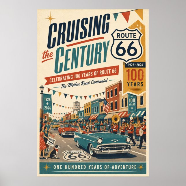 route 66 Centennial Main Street Parade Poster (Front)