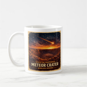 Route 66 Centennial Meteor Crater AZ Night Sky Coffee Mug