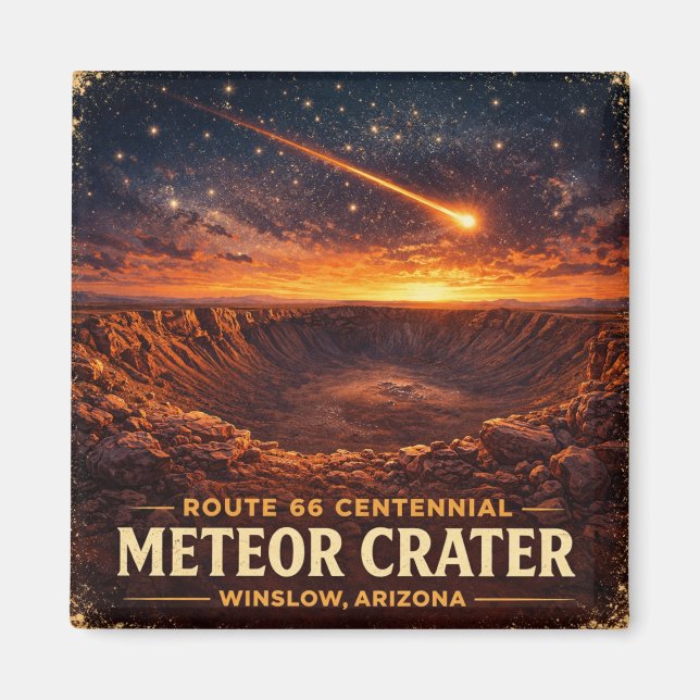 Route 66 Centennial Meteor Crater Celestial Magnet (Front)