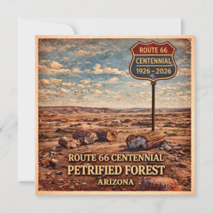 Route 66 Centennial Petrified Arizona Card