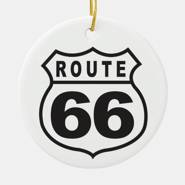 Route 66 ceramic tree decoration (Front)