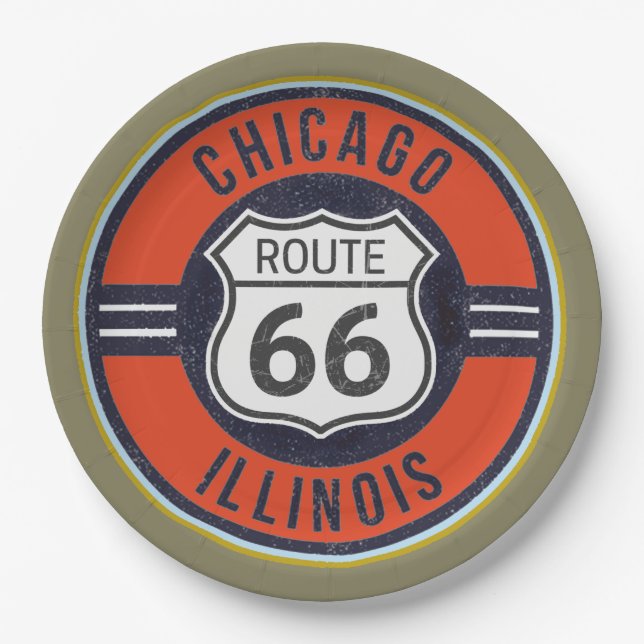 ROUTE 66 CHICAGO - Paper Plates (Front)
