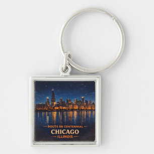 Route 66 Chicago Skyline Key Keepsake Ring