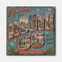 Route 66 Christmas Big Letter Postcard