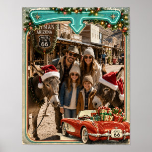 Route 66 Christmas Photo Wall Decor