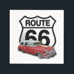 Route 66 Classic Car Napkin<br><div class="desc">Classic American history to remind you of the open road as you go through your day.</div>