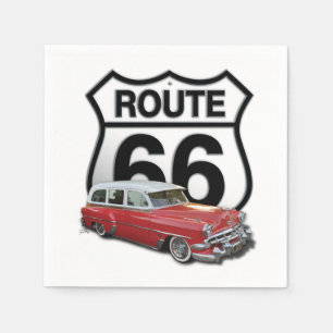 Route 66 Classic Car Napkin