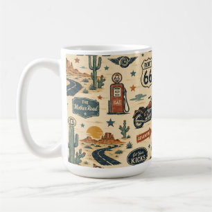 Route 66 Coffee Bar Gas Pump Americana Decor Mug