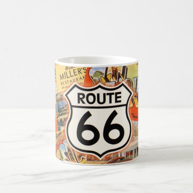  Route 66 Colourful Postcard Coffee Mug (Center)