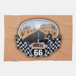 Route 66 Desert Tea Towel