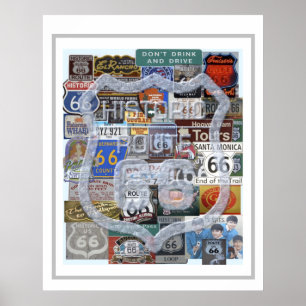 Route 66 Don't Drink and Drive Poster