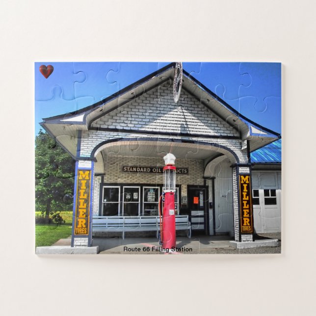 Route 66 Filling Station Jigsaw Puzzle (Horizontal)