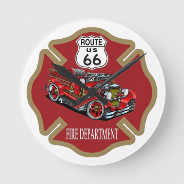 Route 66 Fire Department Clock (Front)