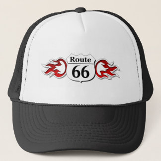 Route 66 Flames Trucker Hat