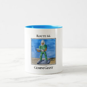 Route 66 Gemini Giant Wilmington Illinois Two-Tone Coffee Mug