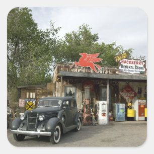 Route 66 General Store & Gas Station Square Sticker