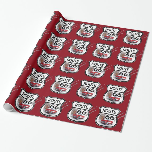 Route 66 Gifts Wrapping Paper (Unrolled)