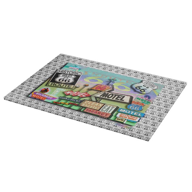 Route 66 GLASS CUTTING BOARDS (Corner)