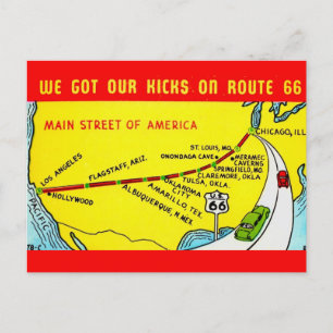  Route 66 - Got our Kicks Postcard