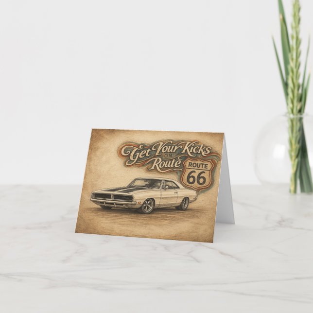 Route 66 Greeting Card (Front)