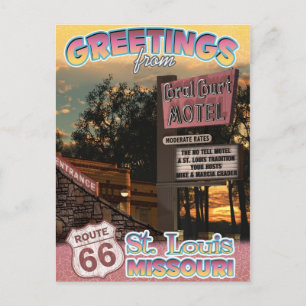 Route 66 Greetings St Louis Missouri Postcard