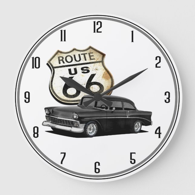 Route 66 Hardtop Large Clock (Front)