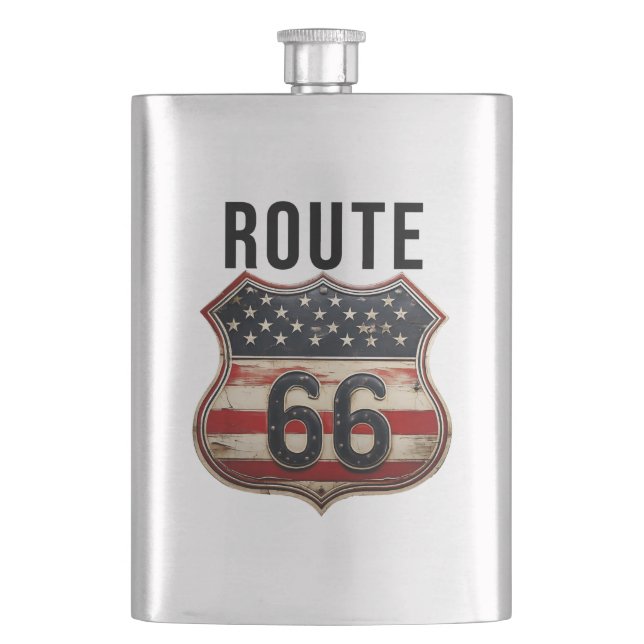 Route 66  hip flask (Front)