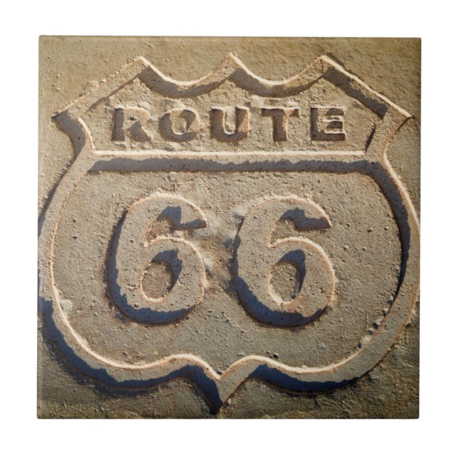 Route 66 historic sign, Arizona Tile (Front)