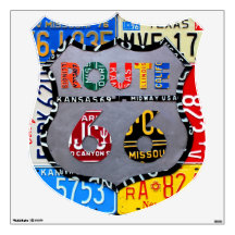 Route 66 License Plate Road Trip Interstate Symbol