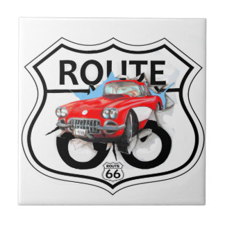 Route 66 life style love the freedom ceramic tile