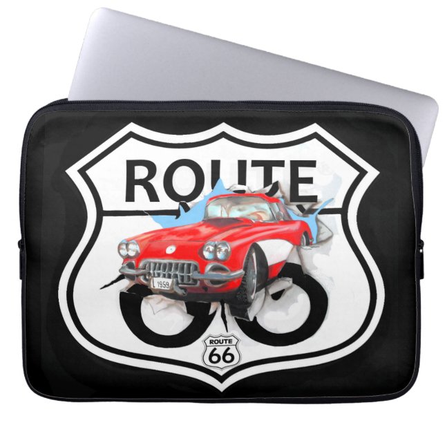 Route 66 life style love the freedom laptop sleeve (Front)
