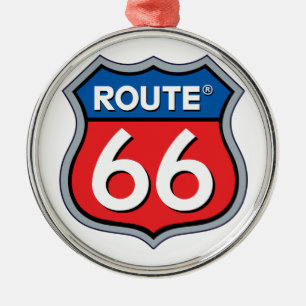Route 66 Logo Metal Tree Decoration