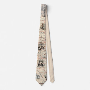 Route 66 Map Retirement Tie