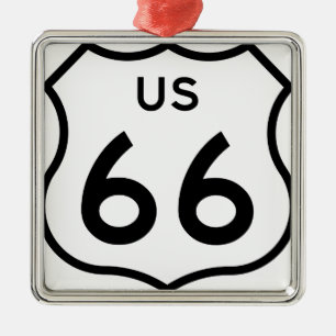 Route 66 metal tree decoration