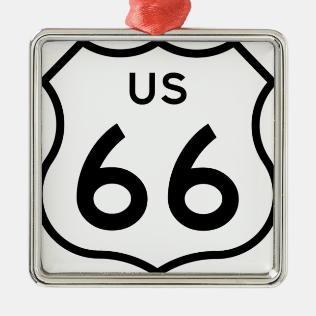 Route 66 metal tree decoration (Front)