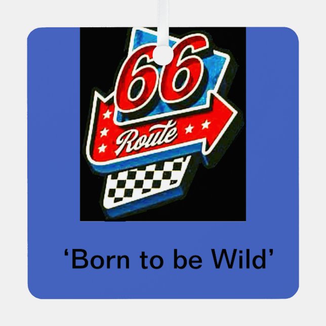 "Route 66" Metal Tree Decoration (Front)