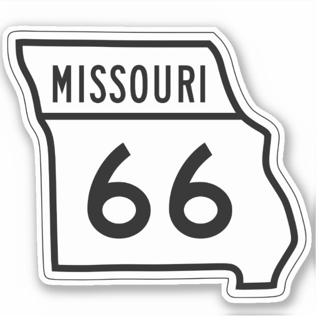 Route 66 MISSOURI State Travel Sign Sticker (Front)