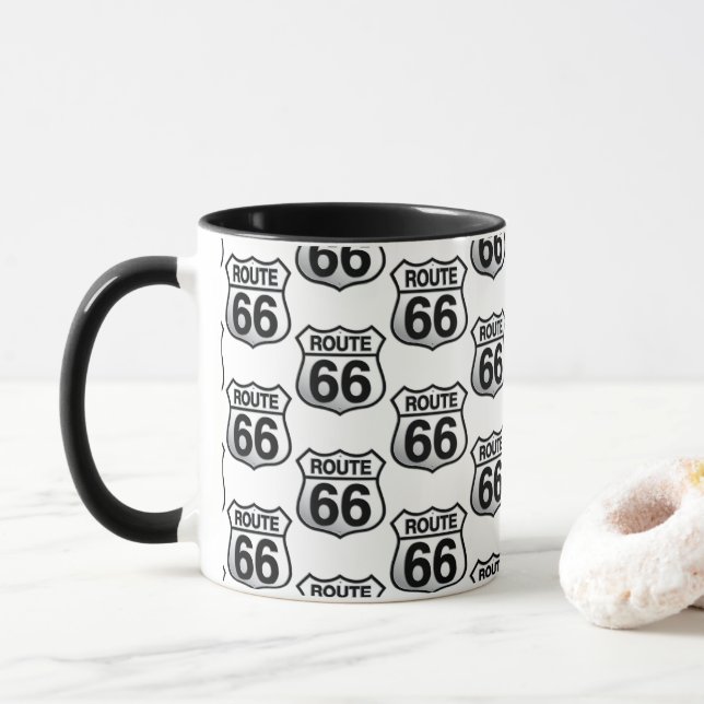 Route 66 Mosaic Mug (With Donut)