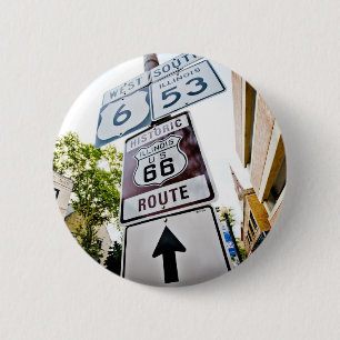 Route 66 Mother Road 6 Cm Round Badge
