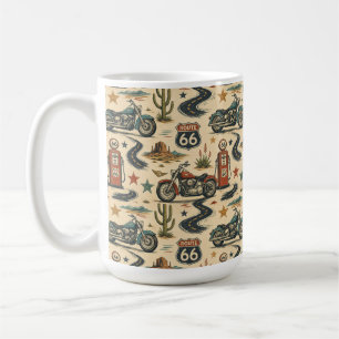 Route 66 Motorcycle Retro Coffee Corner Style Mug