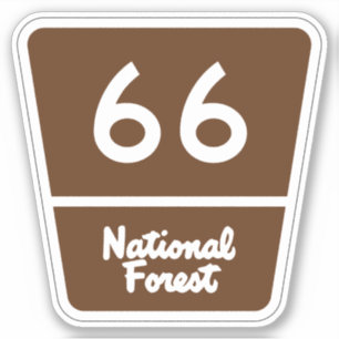 Route 66 National Forest Travel Sign 
