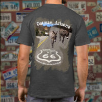 Route 66 Oatman AZ Burros On Street Back Design