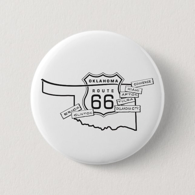 route 66 Oklahoma gifts 6 Cm Round Badge (Front)