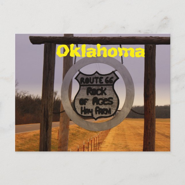 Route 66 Oklahoma Post Card (Front)