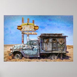 Route 66 Old Truck Poster