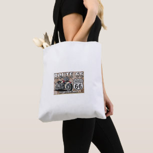 **ROUTE 66 ON FRONT THEN BLACK ON BACK** TOTE BAG