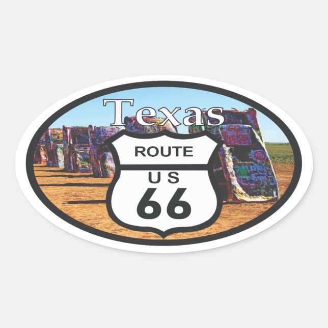 Route 66 oval sticker (Front)